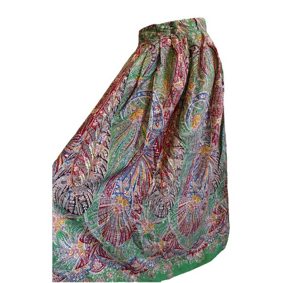 VTG Ralph Lauren Prairie Maxi Skirt Wool Blend Pleated RARE Boho Holiday 80s 10 - Picture 9 of 16